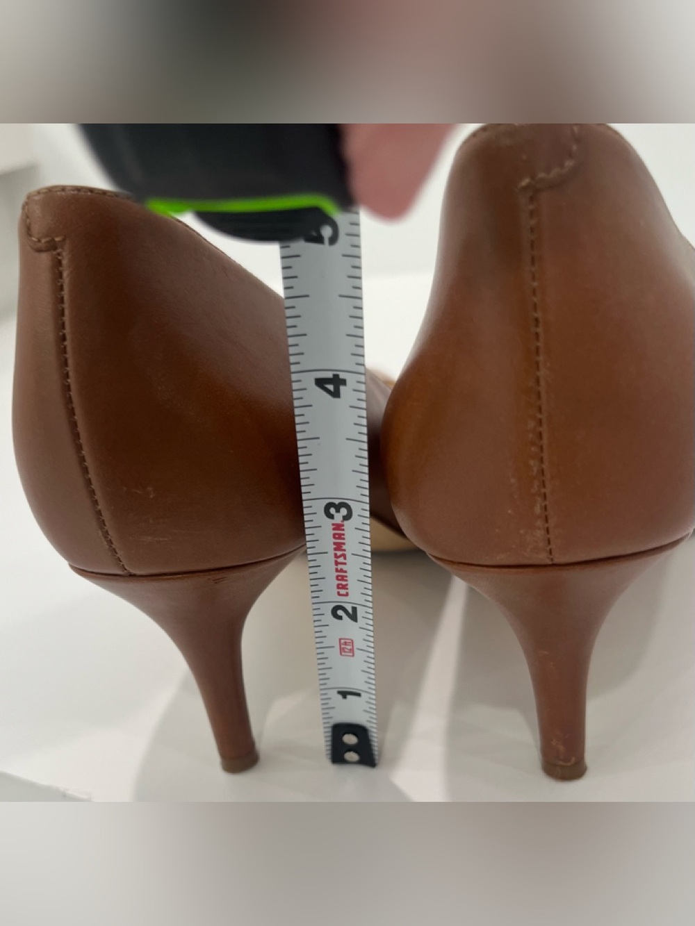 NINE WEST MARGOT Cognac Leather Pumps, Size 8.5 - Picture 5 of 7